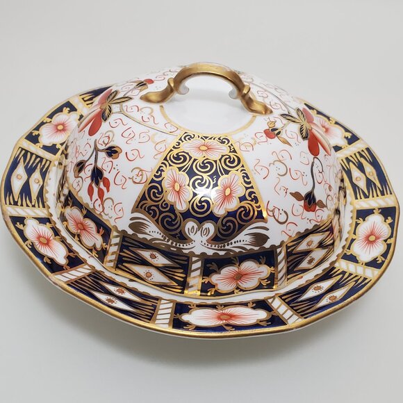 Antique Royal Crown Derby Imari Muffin Dish with Lid 1906 - Picture 7 of 15